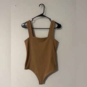 Nuuds Women's Sleeveless Square Neck Tank Bodysuit Size Medium